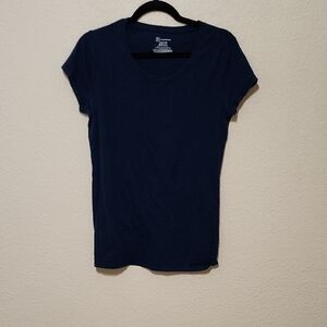 No Boundaries Blue Fitted Cap Sleeve T-Shirt
